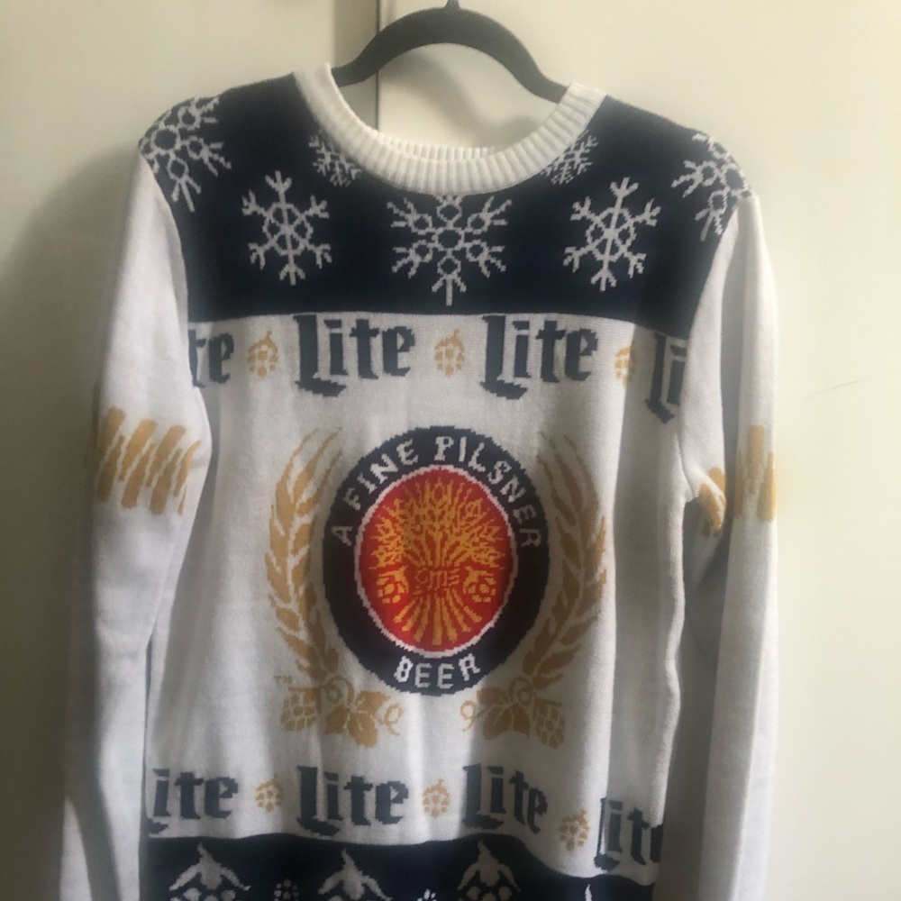 Miller Lite Limited Edition Holiday Sweater Small